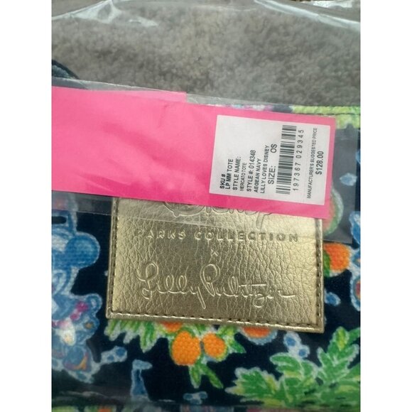 NWT Lilly Loves Disney Disney x Lilly Pulitzer Mickey & Minnie Mouse Canvas Tote - Picture 7 of 14